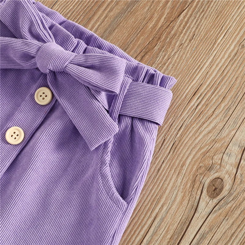 Blotona Newborn Baby Girls Fashion Mini A-line Skirt Children Stylish Solid Color Corduroy Skirt for Party Daily Wear 1-6Years