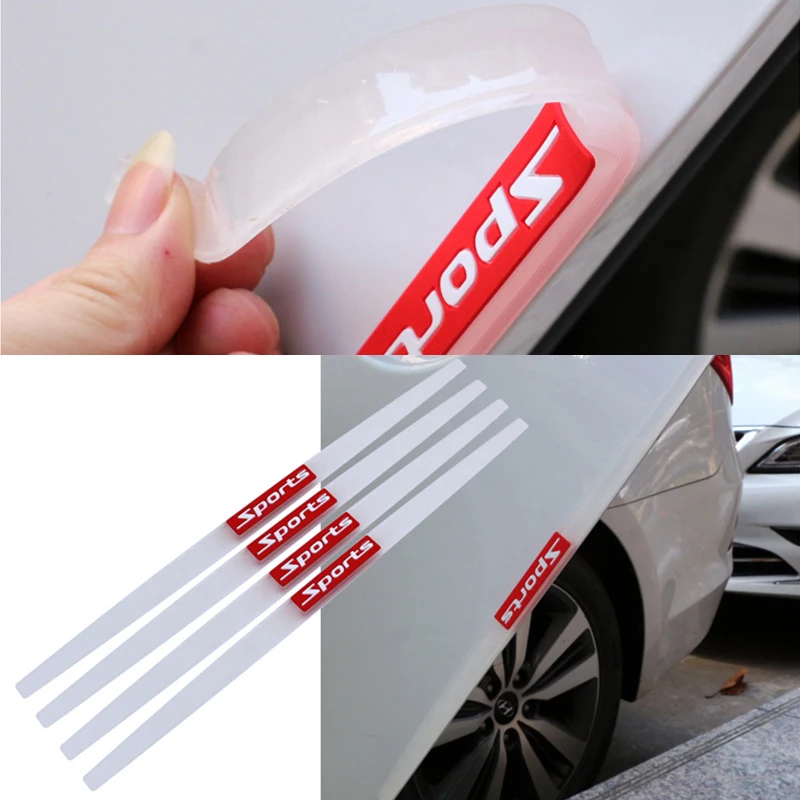 Universal Car Door Edge Protection Strips Rearview Mirror Protector Rubber Front Rear Bumper Protector Guard Scratch White Black