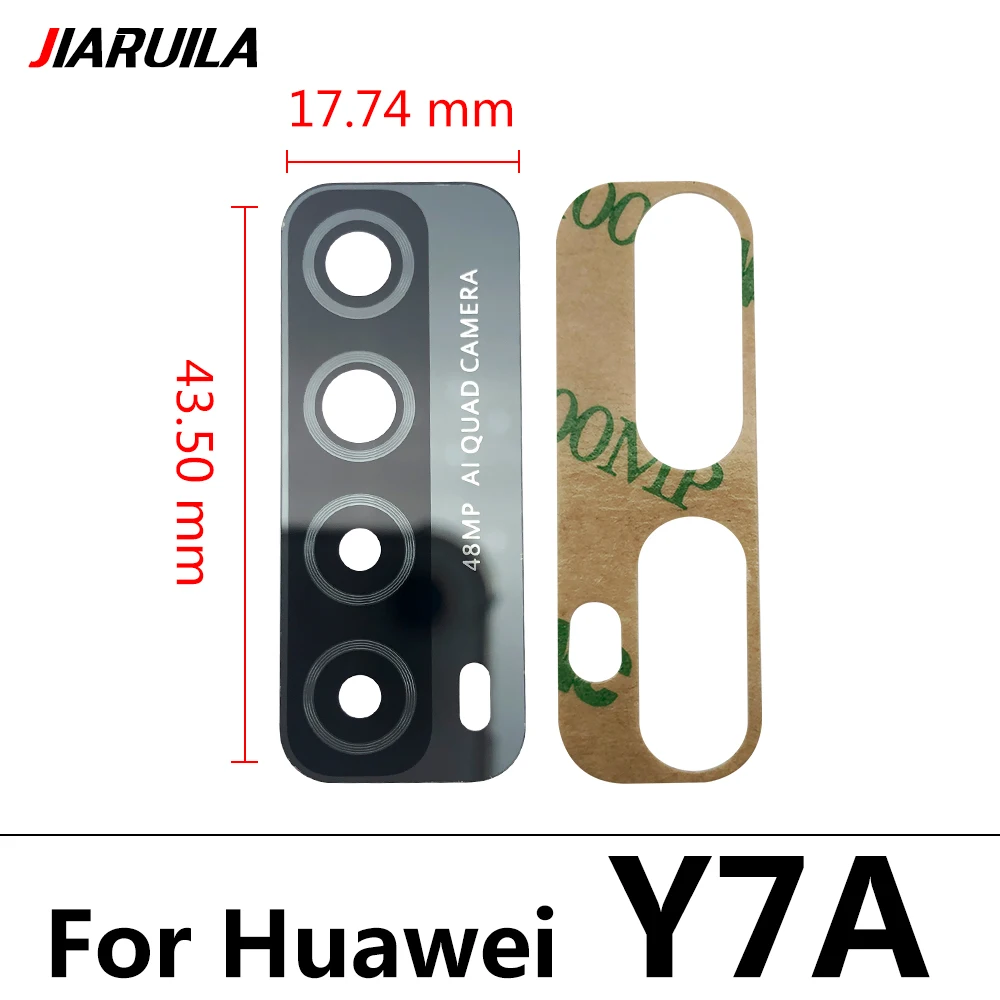 Lentille en verre de caméra arrière avec colle arina + outil, pour Huawei Y7A Y9A Y9S Y8S Y6s Y6P Y5P Y8P Y7P 2020, nouveau