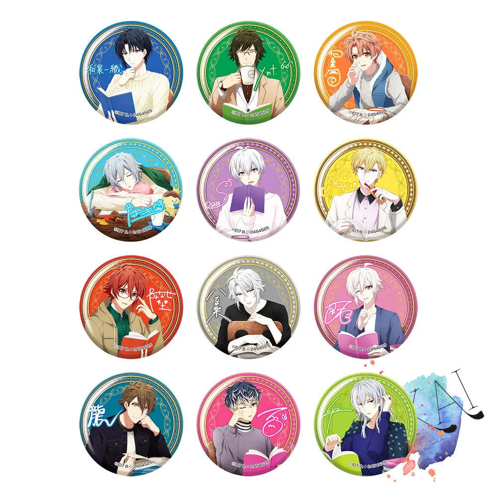 IDOLiSH7 Game badge Anime IZUMI IORI IZUMI MITSUKI OSAKA SOGO ROKUYA NAGI NANASE RIKU KUJO TENN MOMO Metal Badge Brooch Pins