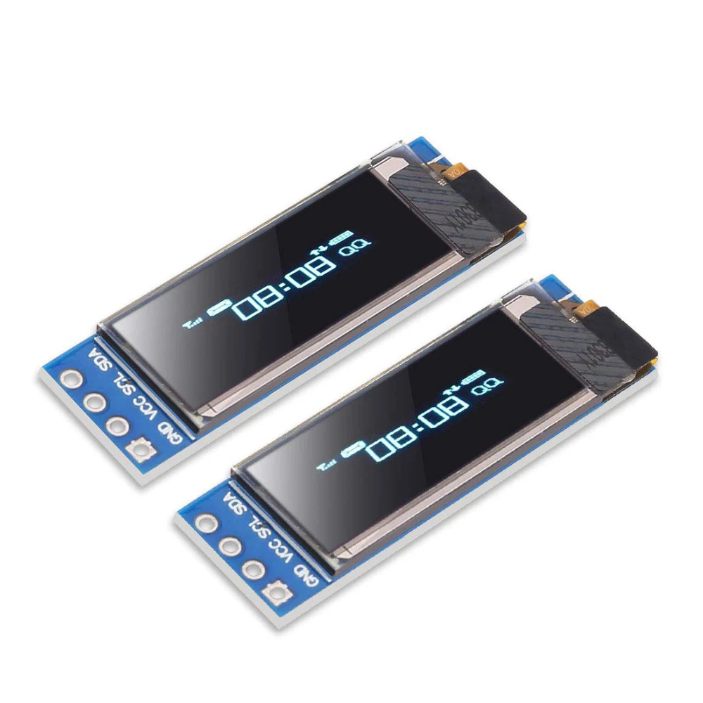 Módulo OLED de 0,91 pulgadas, módulo de pantalla LED LCD OLED de 0,91 pulgadas, comunicación IIC para arduino, Blanco/azul, 128X32, 0,91\