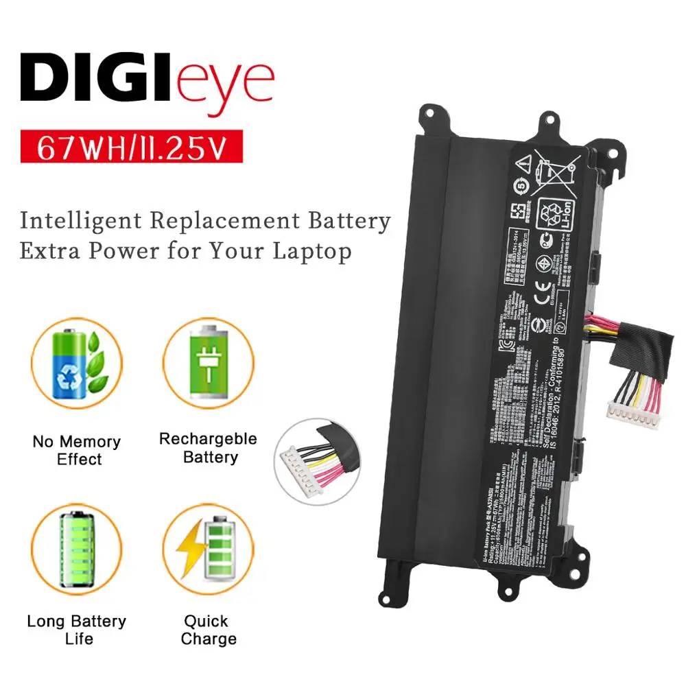 

6000mAh A32N1511 Аккумулятор для ноутбука Asus ROG G752 G752V G752L G752VL G752VT G752VM G752VY G752VS 0B110-0037000