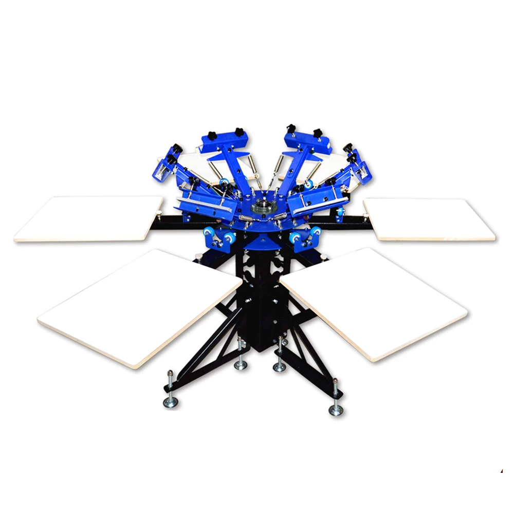 DJ662N Six-Color Double-Wheel Screen Printing Press DIY T Shirt