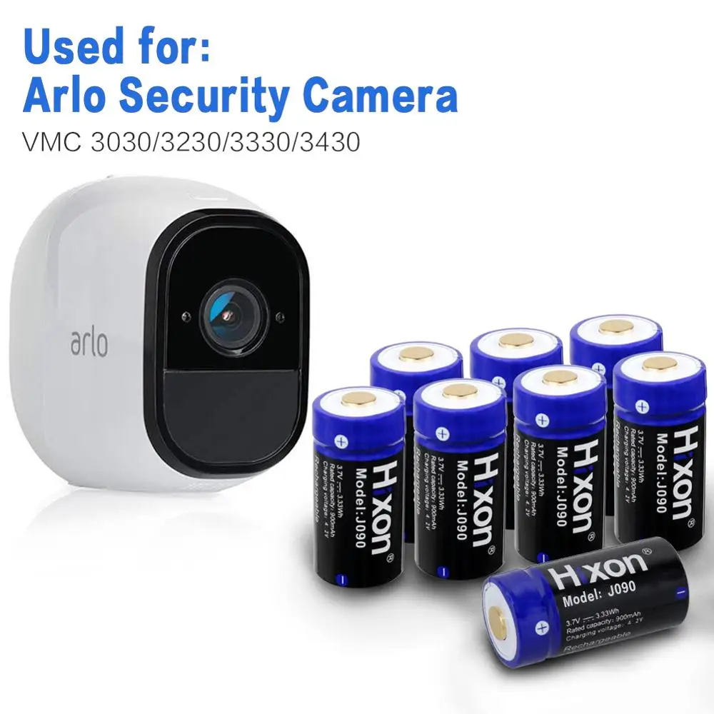 Batteria ricaricabile 900mAh 3.7V per fotocamera Arlo HD e batteria agli ioni di litio Reolink Argus [Set batteria e caricabatterie 8pc]