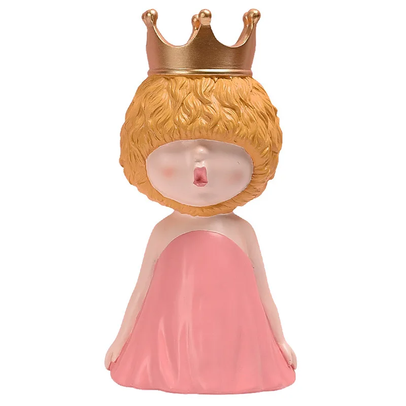 Nordic Pretty Girl Princess Sculpture Resin Decoration Figure Home Decoration Ornaments Miniature Model Crafts Bedside Decors