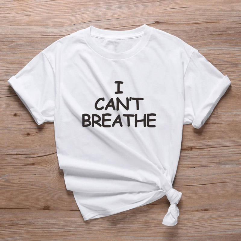 Sugarbaby New Arrival I Can't Breathe T shirt George Floyd Unisex Tee Black Lives Matter t shirts Melanin Black People Tops