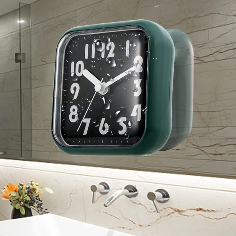 Simple Electronic Wall Clock Waterproof Shower Watches Digital Bathroom Wall Clocks Temperature Clocks Hanging Timer