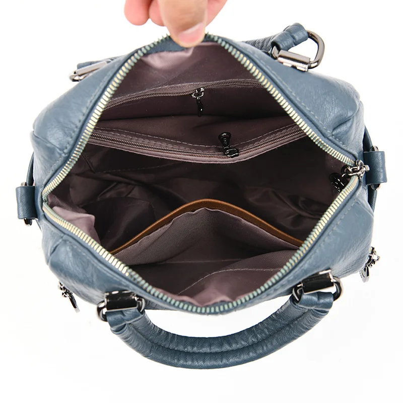 Zaini in pelle da donna borsa a tracolla femminile Vintage borsa da viaggio zaino da scuola per ragazze