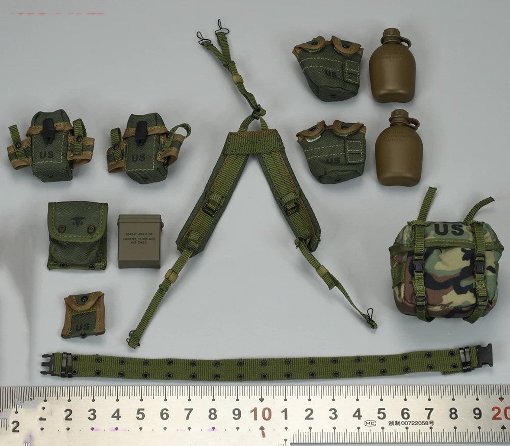 

In Stock 1/6th DAM78079 Marine Corps Scott General LC2 Load Belt Chest Hanging Bags Model For Usual 12inch Body Doll Accessories