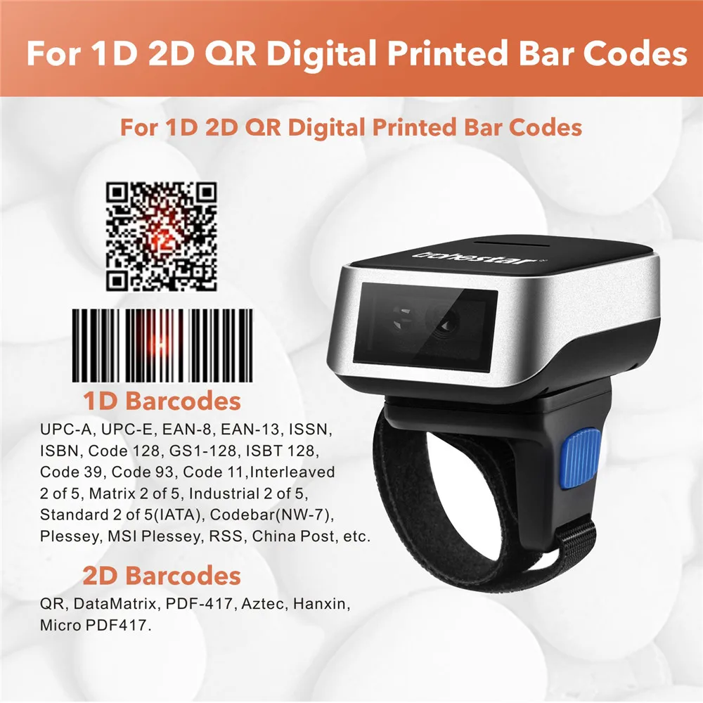 Trohestar Wireless Barcode Scanner 1D 2D Reader Android QR Coder Reader Scanner Mobile PDF417 Bar Code Reader USB Scanners