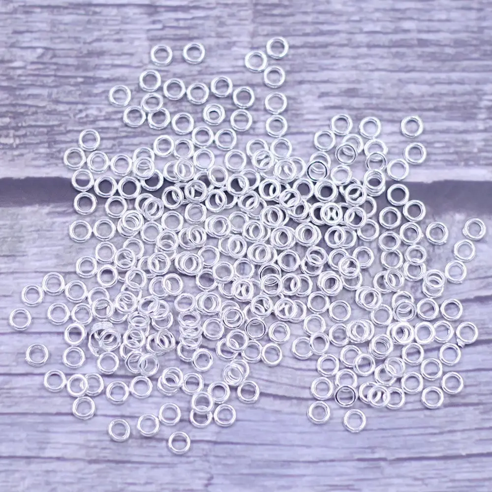 500Pcs Soldered Closed Jump Rings Silver Plated Fashion Jewelry DIY Findings 4mm(1/8