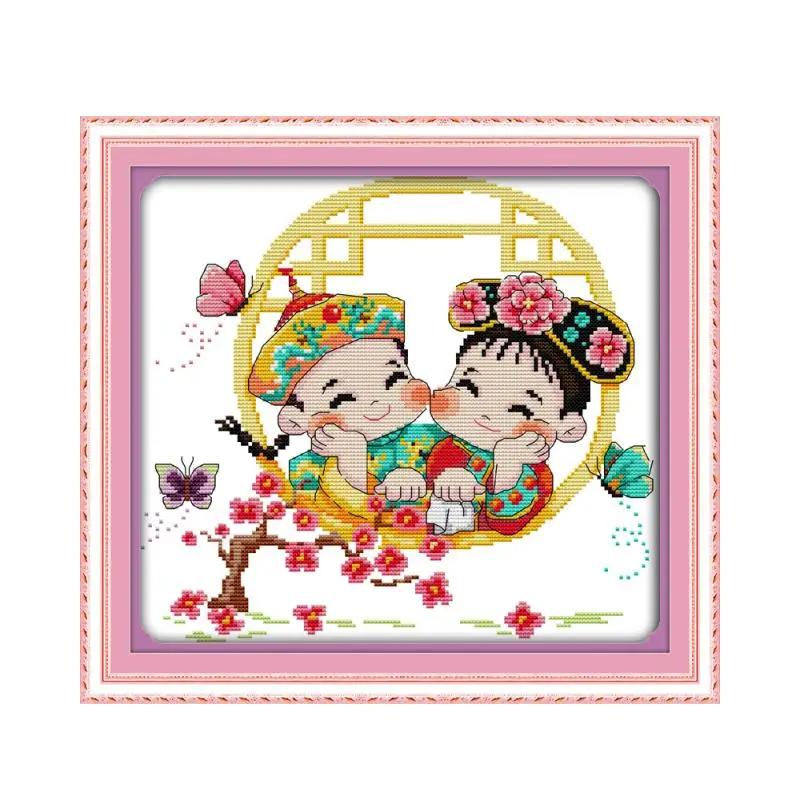 

Гармоничный союз стойкий сто лет (4) (wydanie цветения сливы) набор для вышивки крестом 14 карат 11 карат печати на холсте