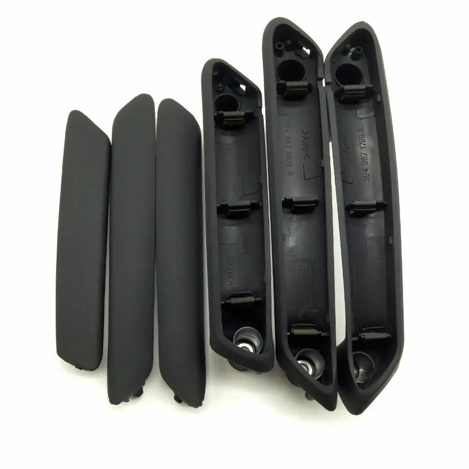 

6pcs/set Black Interior Door Handle With Trim For 1998-2005 Volkswagen Passat B5 inner armrest
