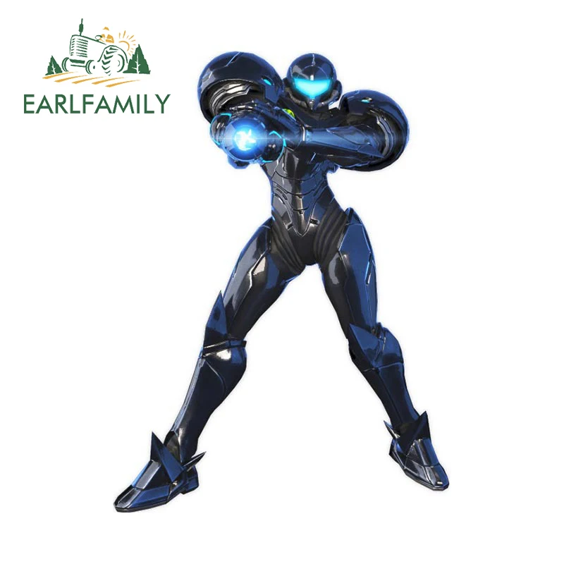 EARLFAMILY 13cm for Samus and Metroid Retro Car Sticker Windshield Trunk Decal Sunscreen Waterproof Sunscreen Car Door Protector