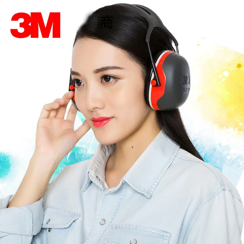 3M PELTOR X3A Overhead Soundproof Earmuffs Noise Reduction Earmuffs 28dB NRR Adjustable Headband Comfortable forShooting Working