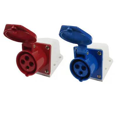 

AC 220-250 В 16 А IP44 2P + E IEC309-2 Промышленный разъем синий белый 2 шт.