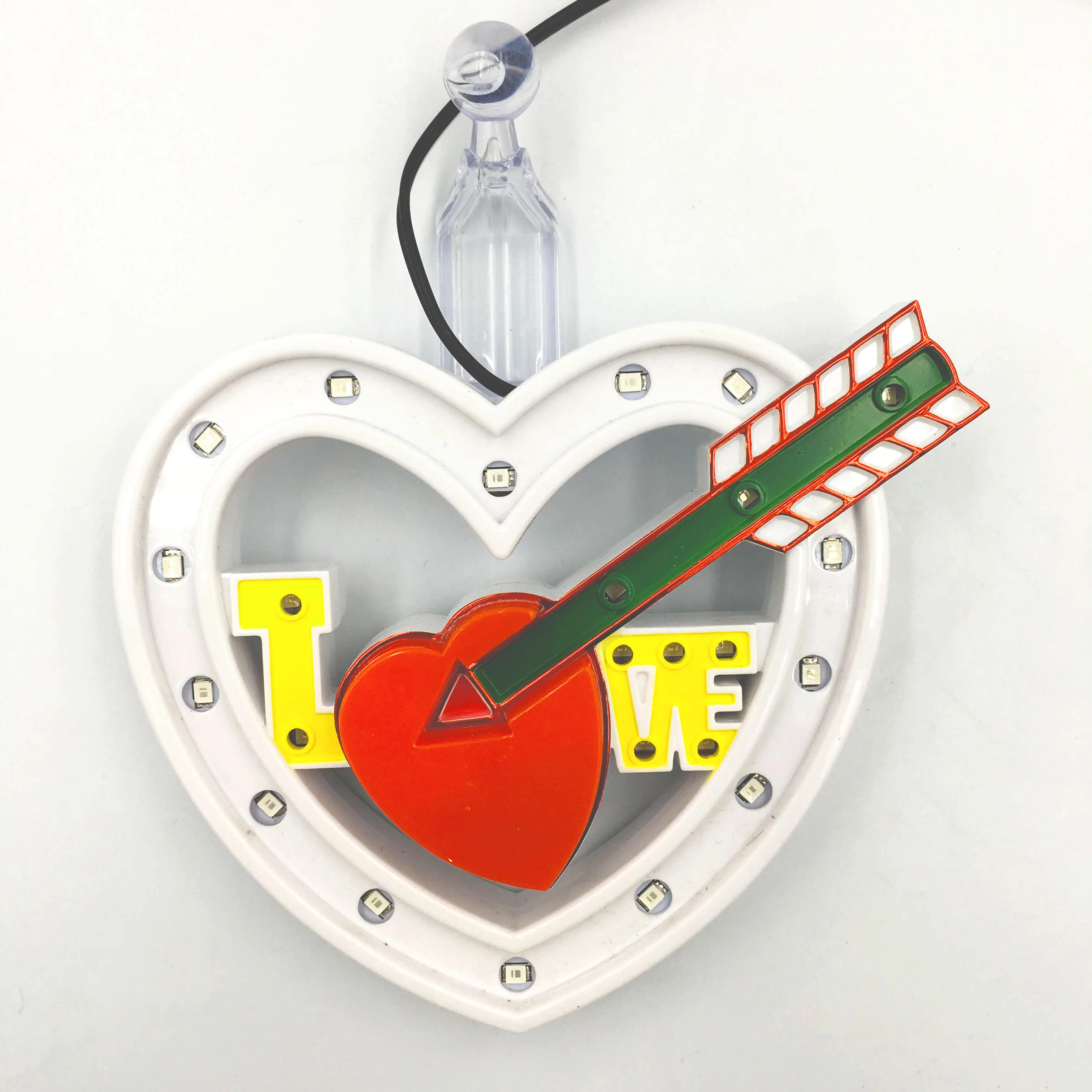 

In-Car LED Car Atmosphere Heart Light RGB Colorful Music Sound Lamp Christmas Interior Multiple Wedding Decorative Light Love