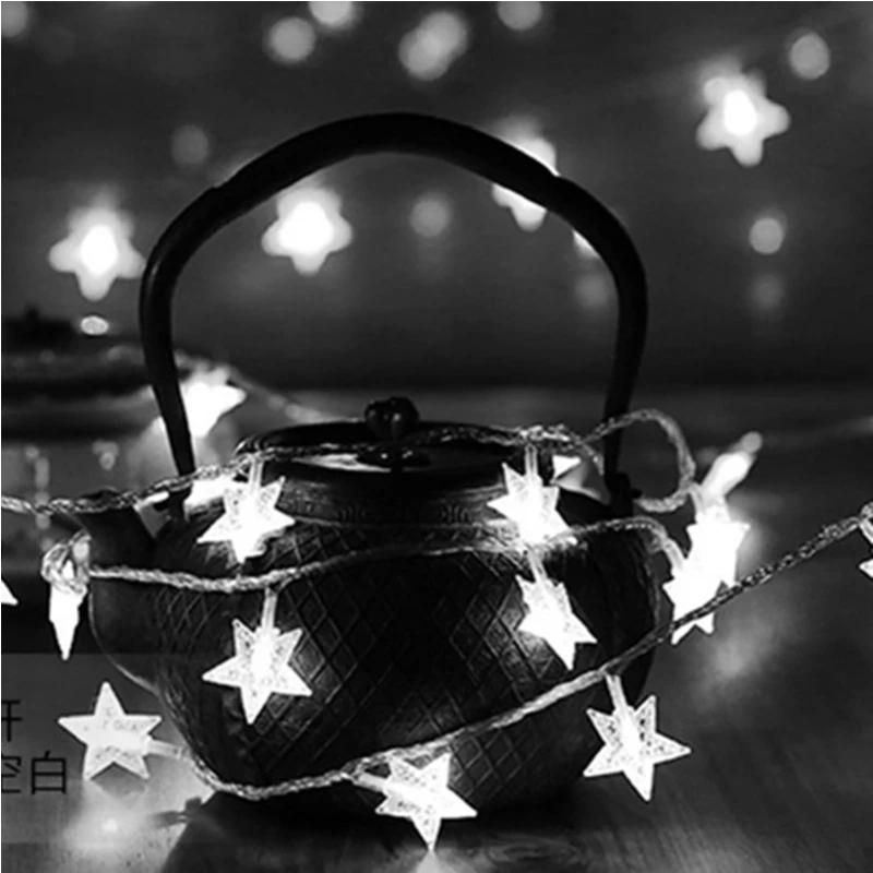 LED garland fairy lights Snowflake String Light Home Christmas Tree Decoration Ornament Navidad Xmas Gift Happy New Year 2021