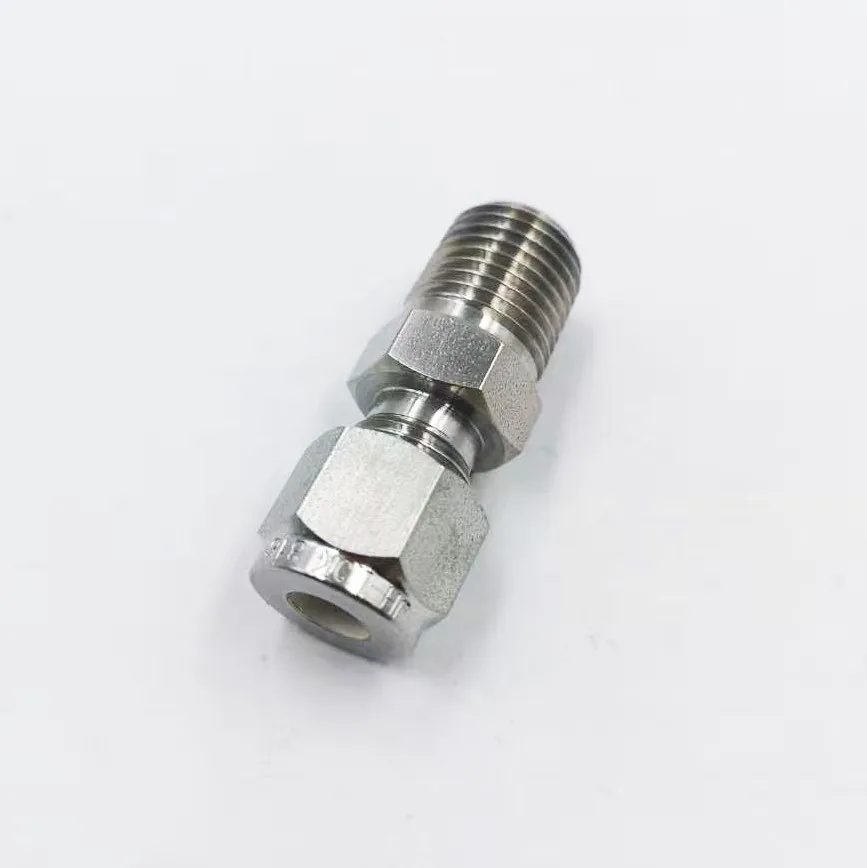 SS-400-1-4, Tube Fitting, Male Connector, 1/4 in. Tube OD x 1/4 in. Male NPT Tapered Thread, Can Combination with Swagelok