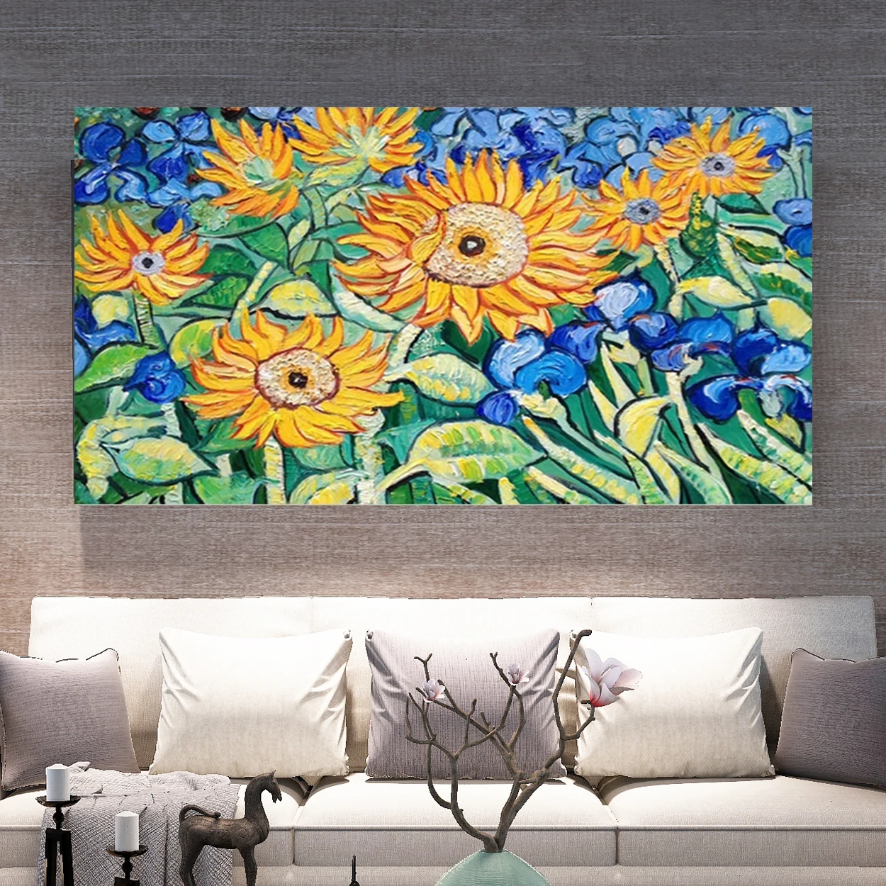 

GATYZTORY Frame Abstract Sunflower DIY Painting By Numbers Flowers Handpainted Oil Painting Wall Art Picture For Living Room