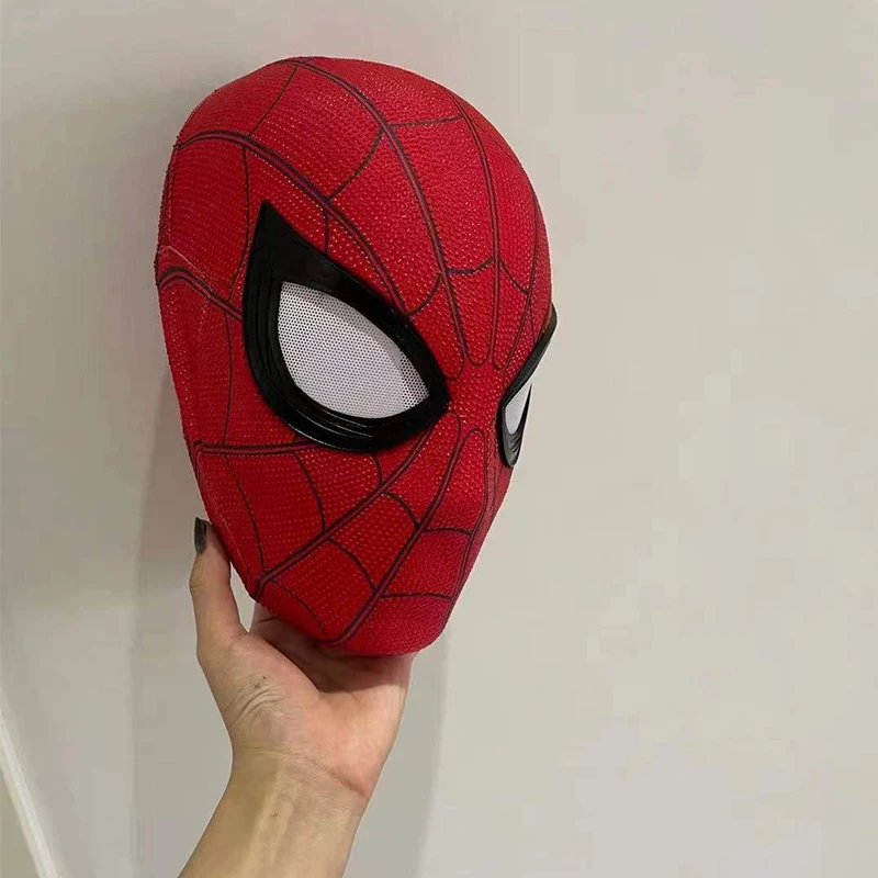 Superbohater pająk chłopiec Peter Parker maska z tworzywa sztucznego oko druk 3D materiał żywiczny rozmiar rozmiar niestandardowy akcesoria do sprzętu Halloween