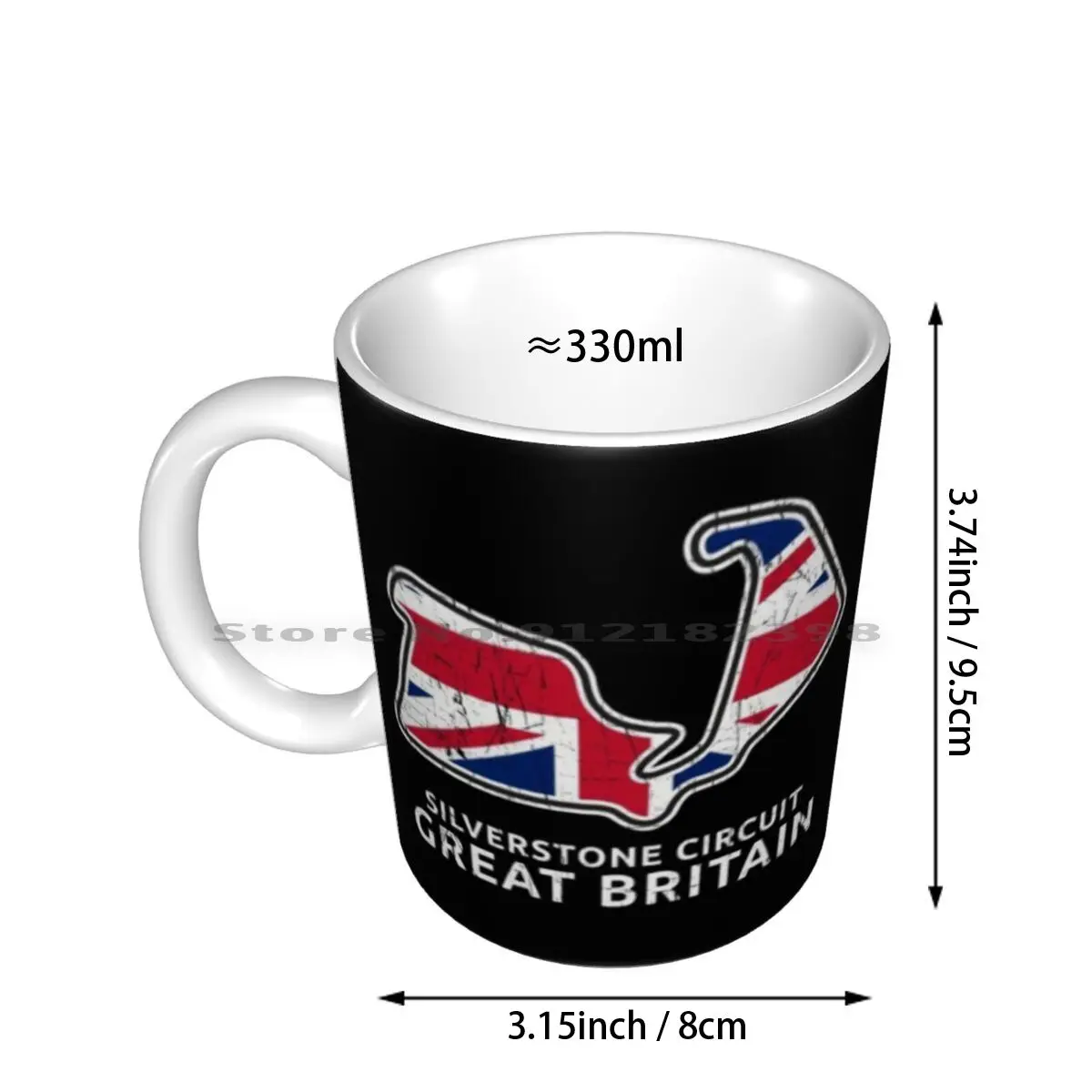 Ceramic Mugs Coffee Cups Milk Tea Mug Great Britain Racing Vintage Retro Vintage Classic British Grand Prix 80s 90s Race Track