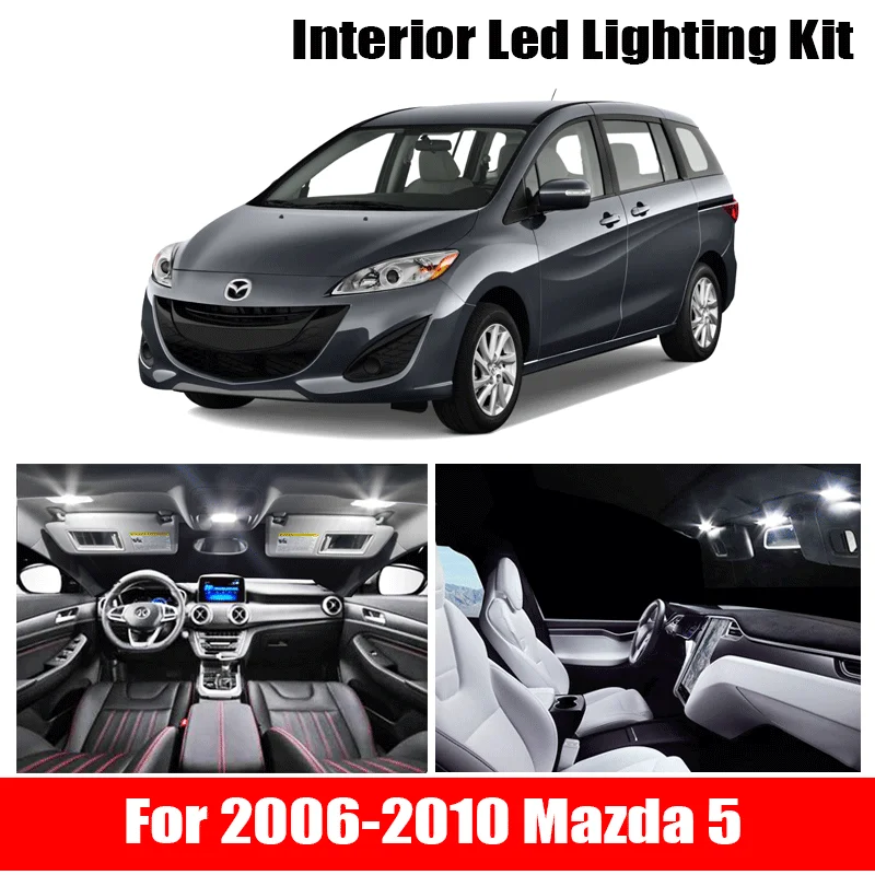 

10 шт., автомобильные лампы для багажника Mazda 5 2006-2010