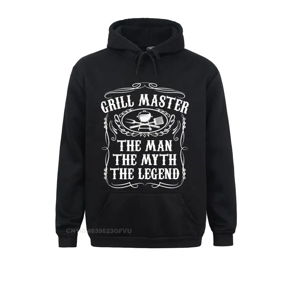 Grill Master The Man The Myth Legend Funny Bbq Smoker Gift Hoodie Group Gift Harajuku Shirts Retro Cotton Youth Harajuku