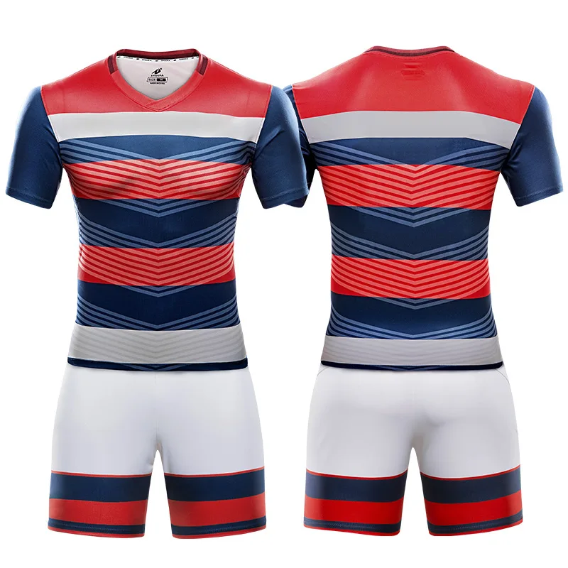 

Football Jersey Custom Breathable Football Shirts Soccer Jerseys 2019 Striped Training Suit Men's Sportswear