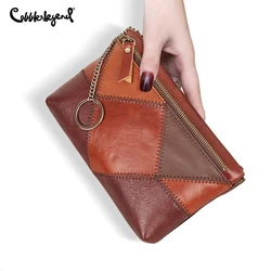 Cobbler Legend Patchwork Genuine Leather Wallet Fashion Ladies Brand Coin Purse Female Designer Brand Ladies Zipper PhoneBag