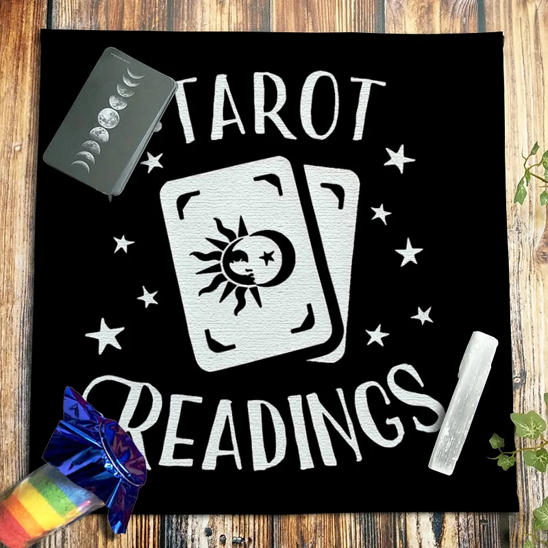 스프레드 타로 식탁보 별 패턴 셀틱 벨벳 제단 천, 이교도 요술 포춘 점성술 오라클 카드 패드, 직송