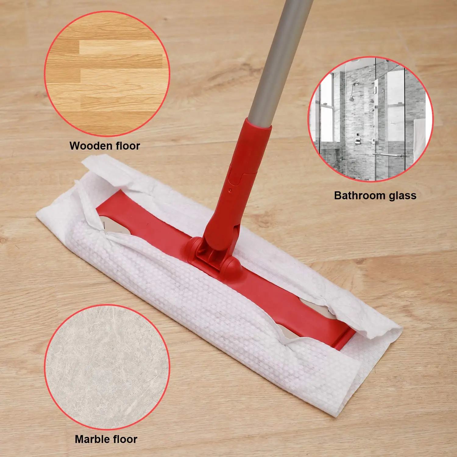 Eyliden Sweeper Dry Mop Refills Disposable Dusting Cloths Hardwood Floor Cleaning Mop Pad for Kitchen and Drawing Room 30PCS