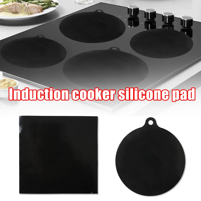 Induction Cooktop Mat Protector Nonslip Silicone Heat Insulation Pad Cook Top Cover Reusable Ovens Protection FU