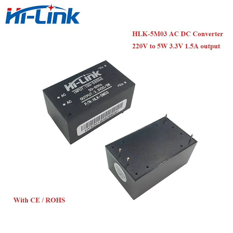 3.3V 1.5A DC HLK-5M03 Ac To Dc โมดูลหม้อแปลงผู้ผลิต Hi-Link 5ชิ้น/ล็อตฟรีเรือ