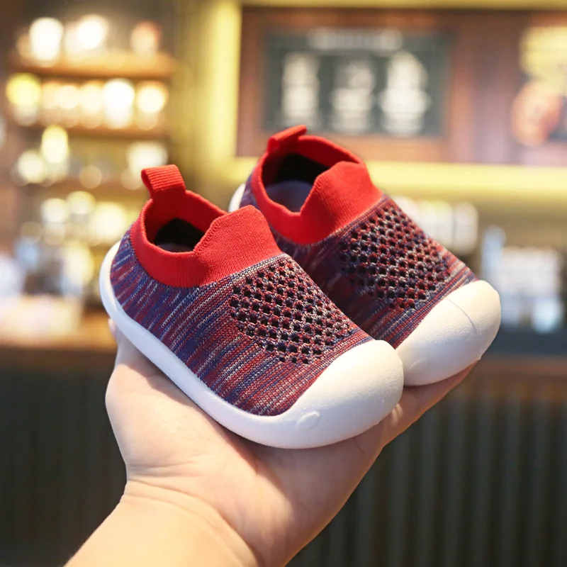 Baby Boys Shoes Fashion Knitted Kids Shoes For Girl Sneakers Casual Soft Bottom Infant Toddler Shoes  Size 14-23 SCW002