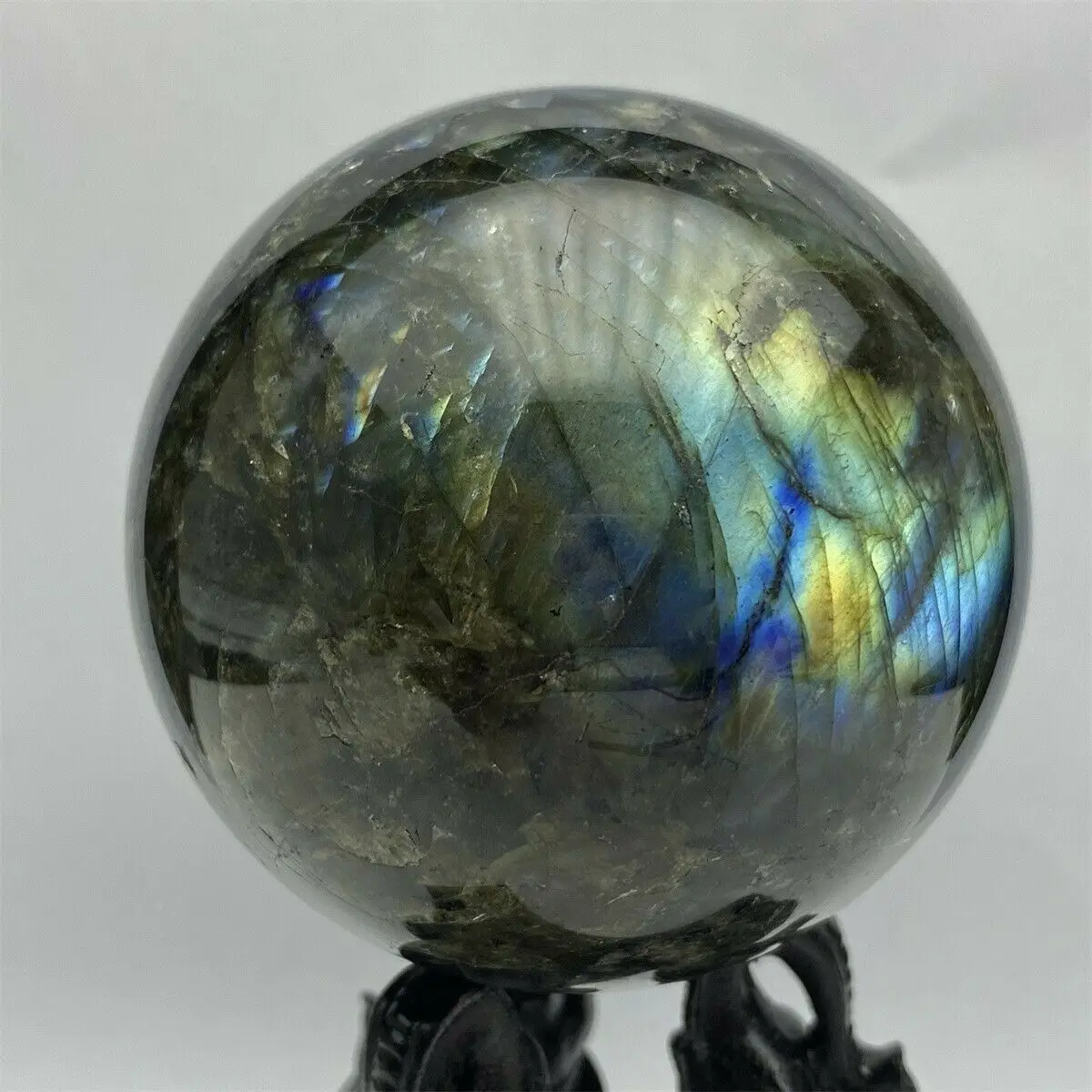 

Natural Blue Flash Labradorite Quartz Crystal Sphere, Healing Ball, 60-65mm