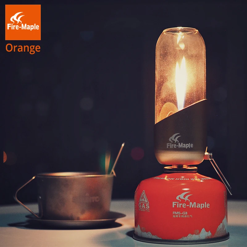 Fire Maple Orange Gas Lantern Outdoor Propane Isobutane Fuel Lights For Camping Hiking Backpacking Romantic Ambiance Gas Lamp