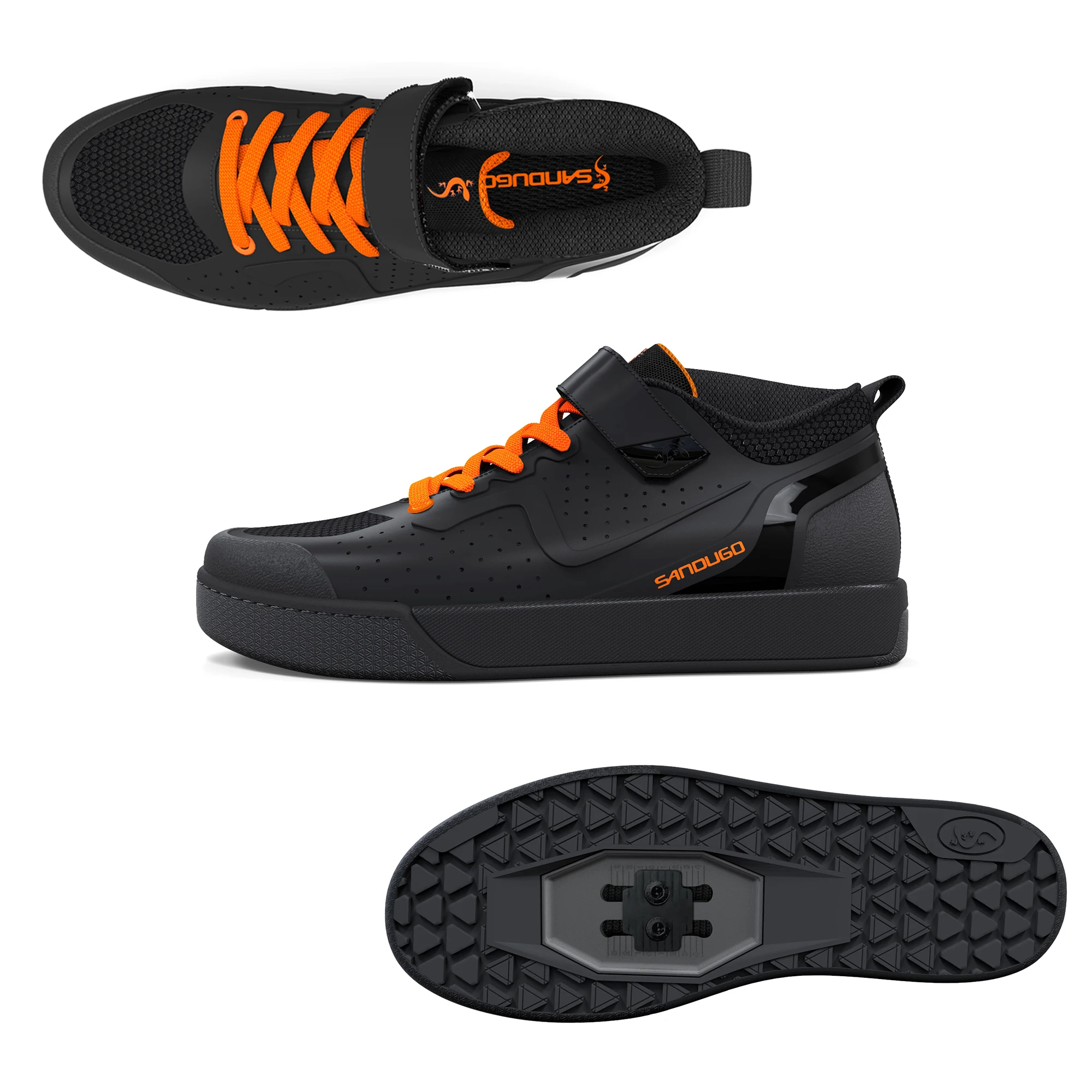 Sandugo Cycling Shoes for Men Apply to Mountain Bike Downhill Uphill and Indoor Bicycle Compatible With SPD and FlatPedal