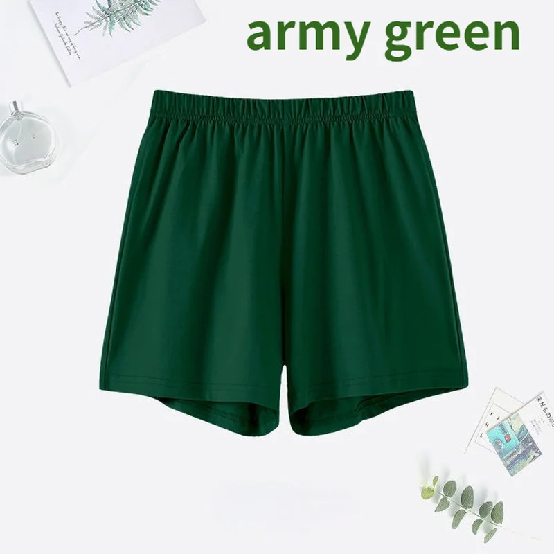 Dames Slaapbroeken Effen Elastische Taille Los Casual Mode Ademend Katoen Gezellig All-match Nachtkleding Tieners Shorts Koppels Nieuw