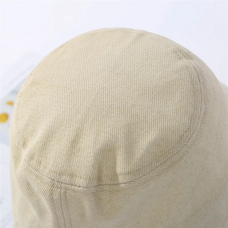 USPOP 2022 Spring New Fashion Women Bucket Hats Vintage Lace-up Bucket hat Solid Color 100% Cotton Summer Hats