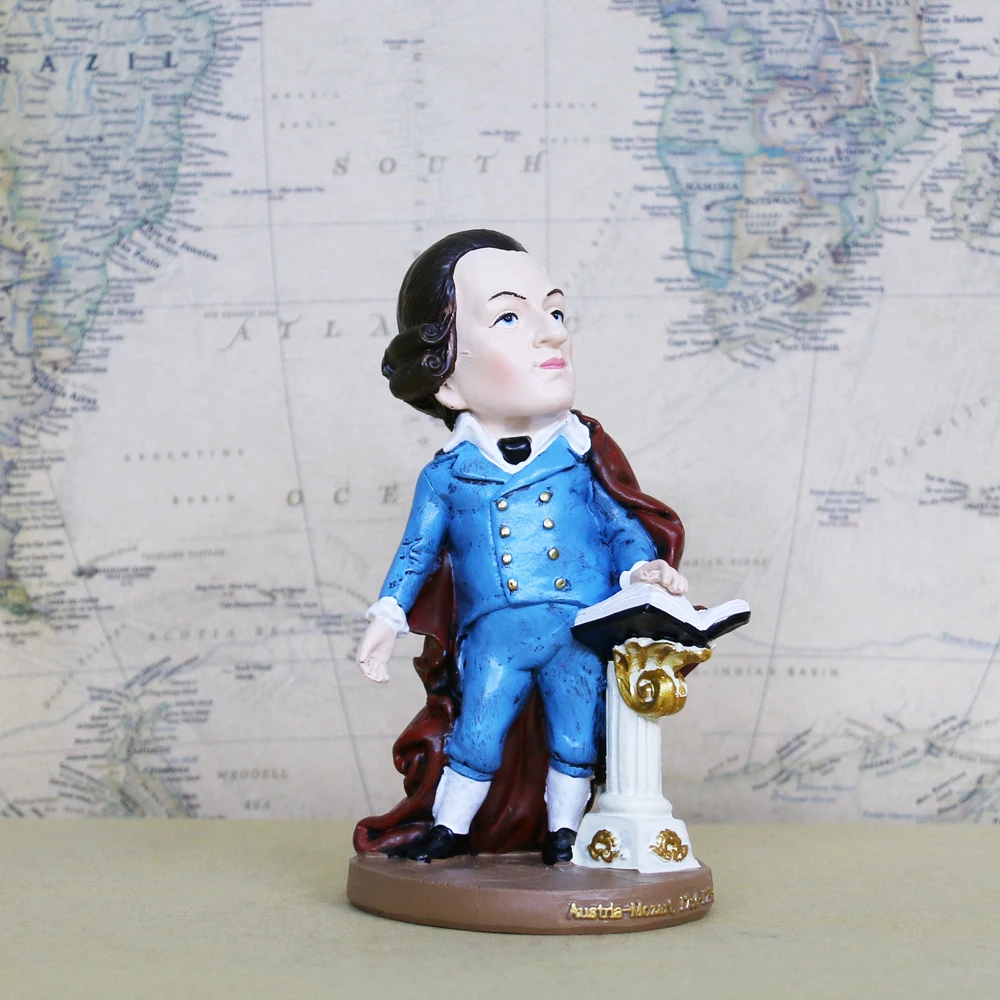 Hot Sale World Famous Person Wolfgang Amadeus Mozart Austria Classical Musical Genius Figure Model Toys Gift Collection