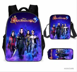 Disney Nachkommen 3 Kinder Rucksack für Jungen, Mädchen, Schüler Schule Tasche Benutzerdefinierte Schulranzen für Kinder Studenten Bookbag