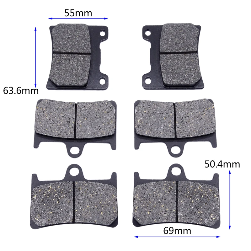 1 Set Motorcycle Front Rear Brake Pads For YAMAHA YZF600 YZF600R ThunderCat 1996-2007 YZF1000R Thunderace 1997 Motorbike Parts