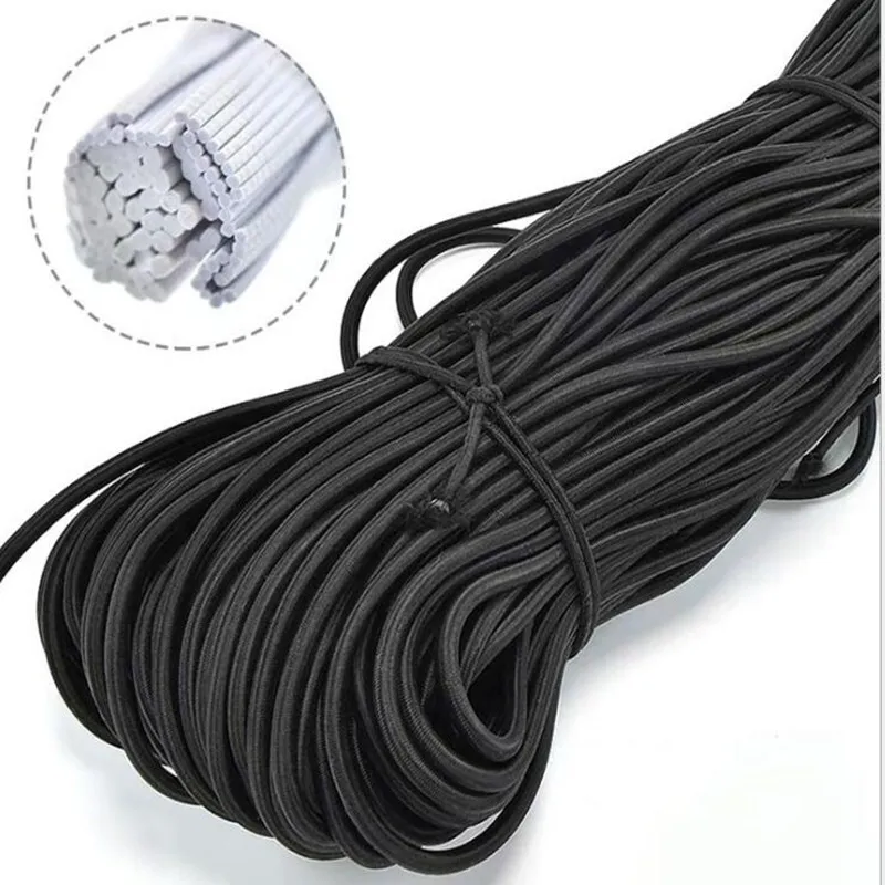 5Meter 1mm/1.5mm/2mm/3mm/4mm/5mm High-Quality Round Elastic Band Elastic Rope Rubber Band DIY Sewing Accessories