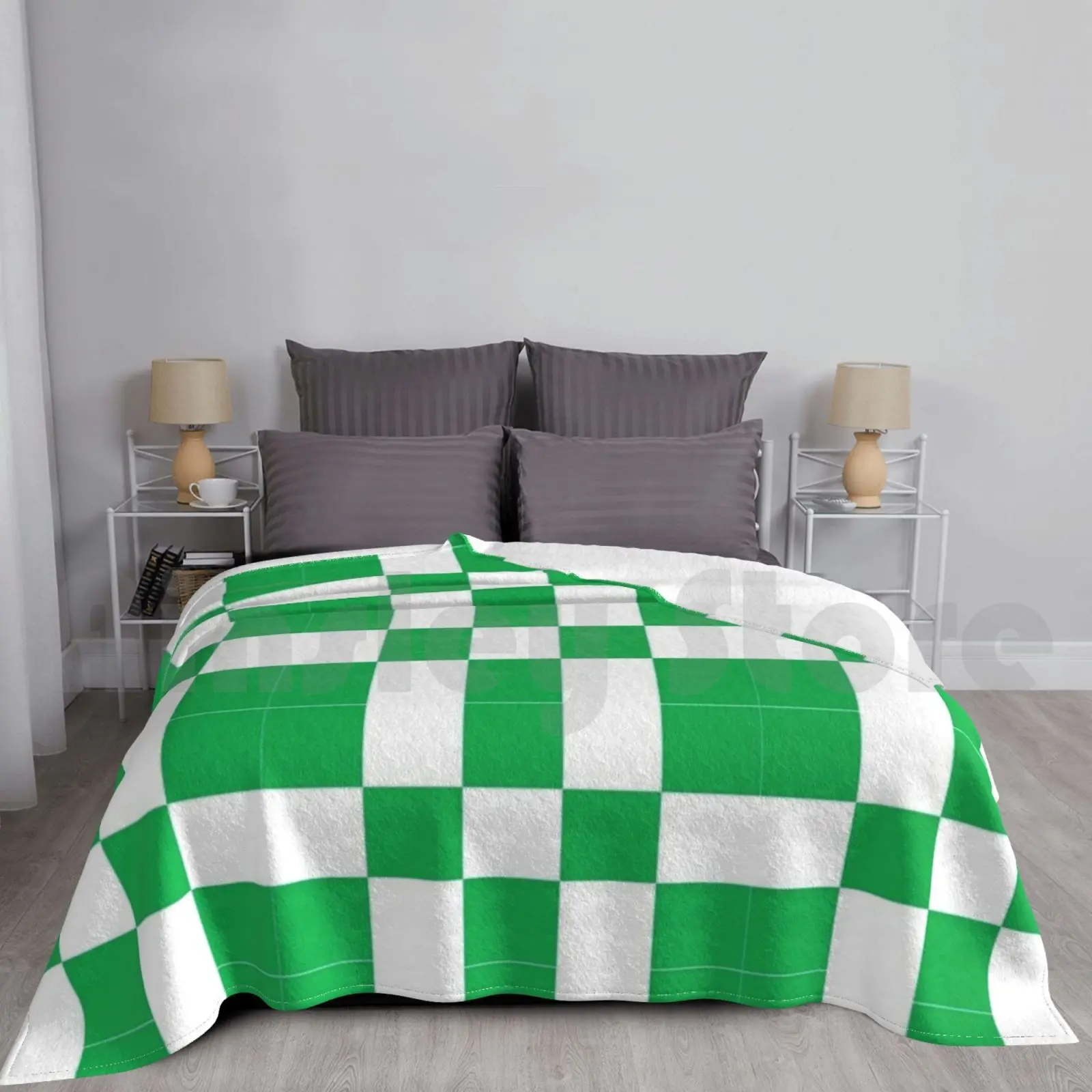 Green & White 1 Blanket Fashion Custom Football Plymouth Argyle Borussia Monchengladbach Werder