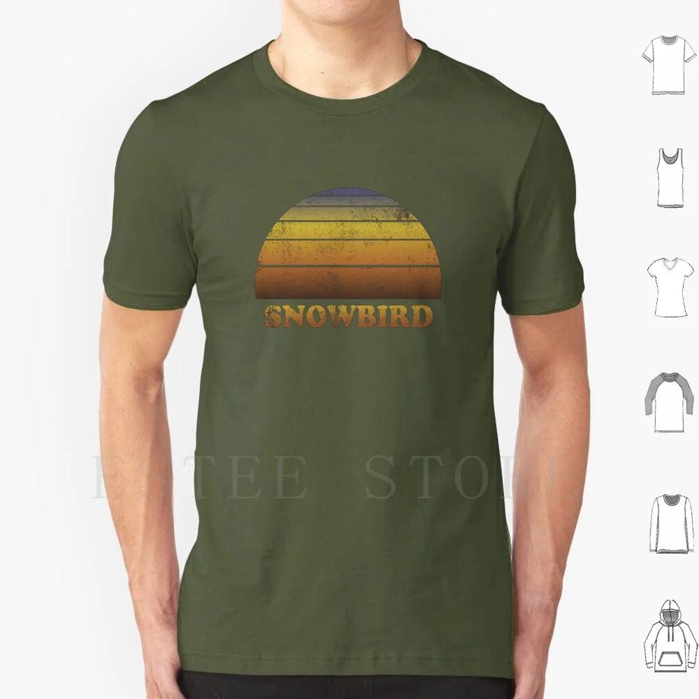 Vintage Sunset Family Vacation Souvenir Snowbird T Shirt Cotton Men DIY Print Funny Anniversary Boy Cute Distressed Family Trip