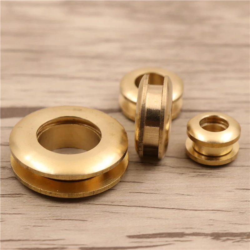 10 Pieces 13*7mm Brass Gas Hole Screw Grommets Connection Eyelet DIY Bag Part Hardware Handmade Cloth Ring Leather Craft Buckle