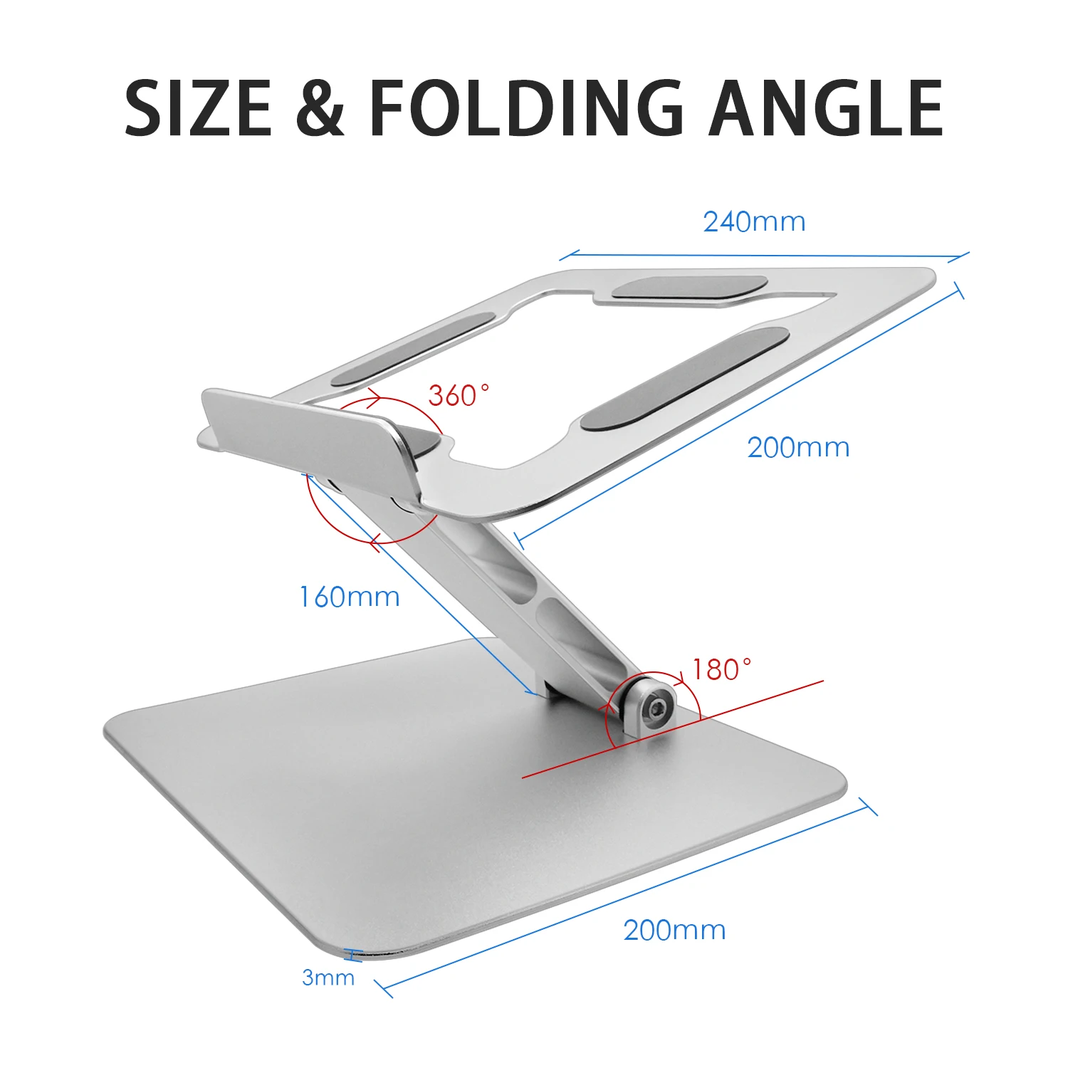 Nieuwe Verstelbare Laptop Stand Draagbare Verticale Tablet Aluminium Floding Houder Voor Pc Computer Notebook