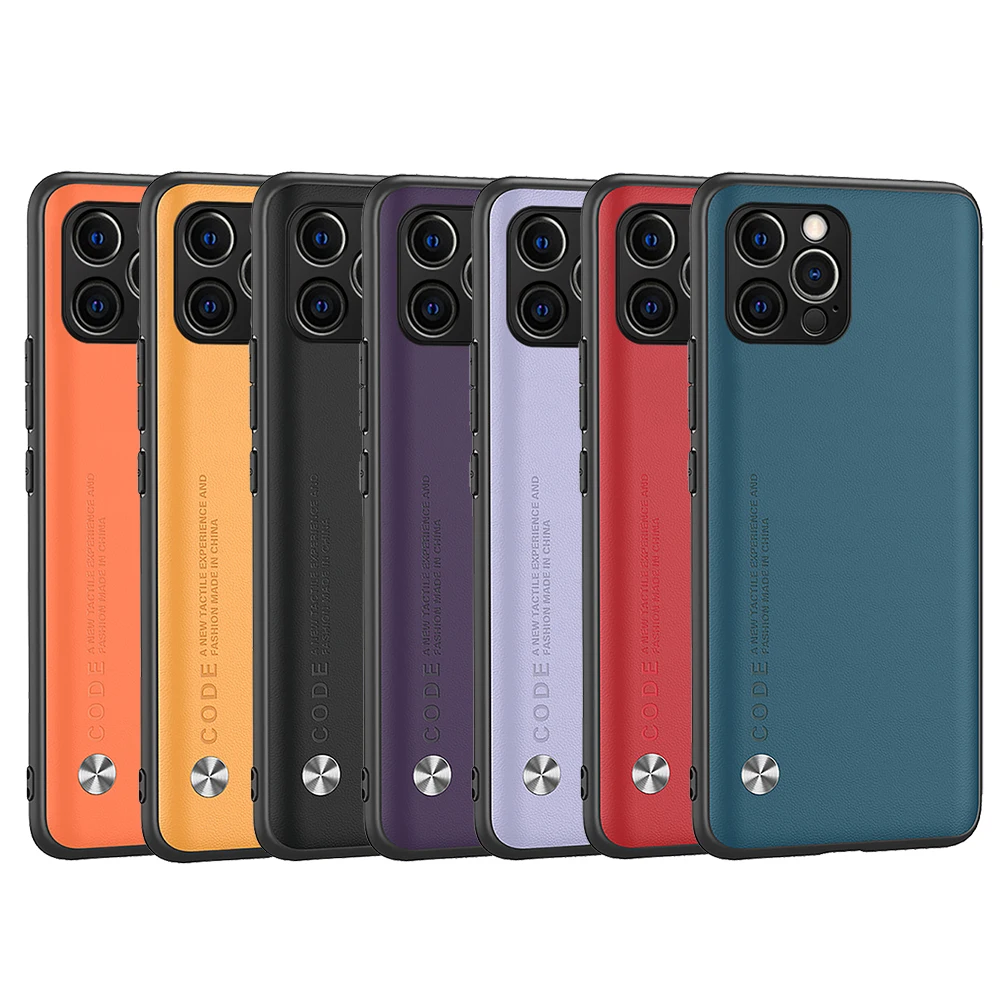 Luxury Leather i Phone Case For iPhone 12 Mini 11 12 13 Pro Max Matte Cover Case For iPhone X XR XS Max 7 8 Plus SE 2020 Coque
