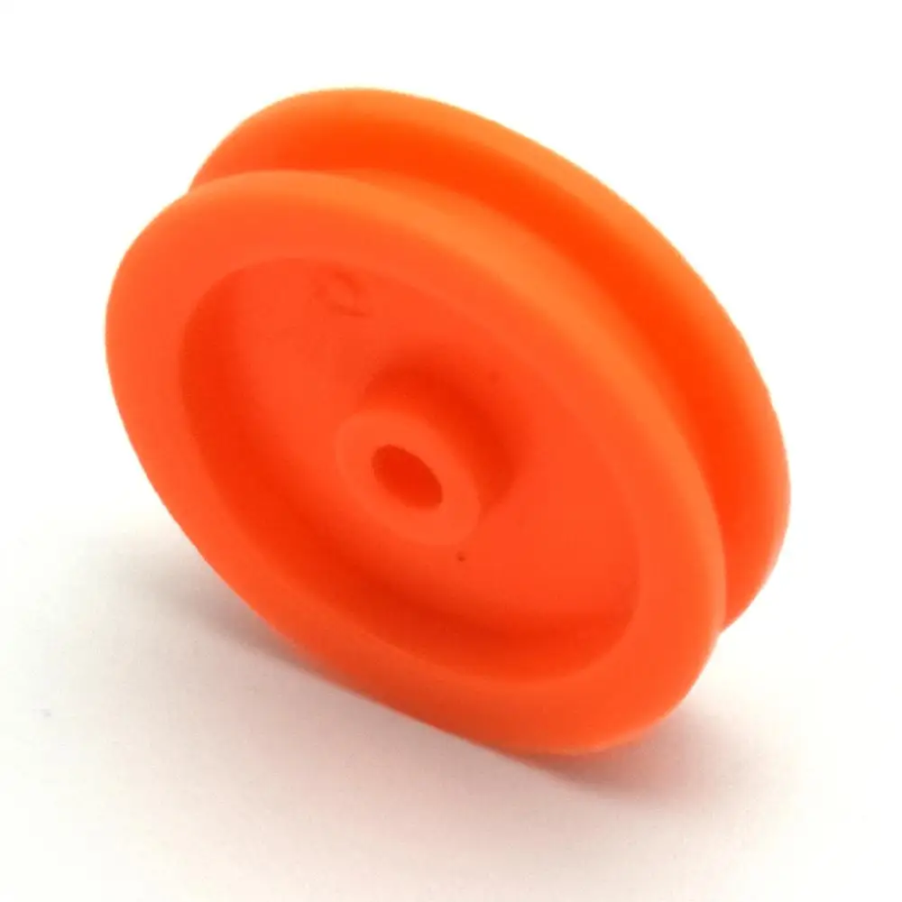 20Pcs/lot 2mm Hole Orange Plastic Belt Pulley 2*16.8mm For DIY RC Toy Car Airplane Accessories